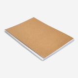 A4 spiral-bound dotted notebook with craft paper cover