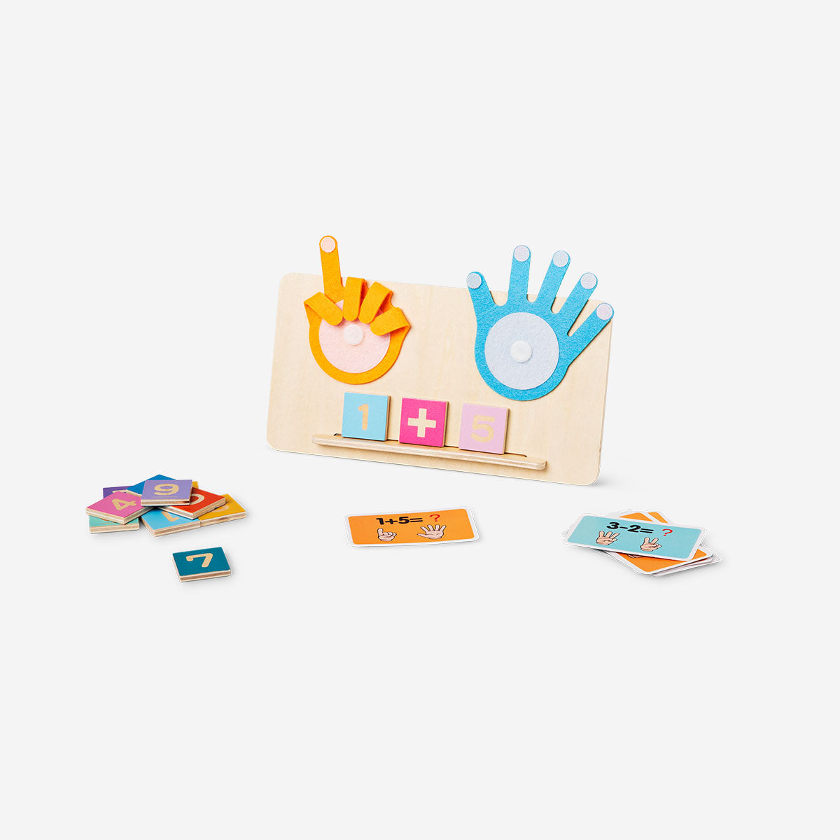 Colorful Flying Tiger Copenhagen math toy for learning basic math skills with numbered beads and counting tools.