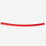 Red hearts paper garland - 300 cm