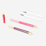 Set of two Flying Tiger Copenhagen erasable gel pens with refills, ideal for office or school writing tasks.