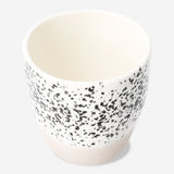 Black speckled 250 ml ceramic mug from Flying Tiger Copenhagen, kitchenware with a stylish black and white speckled design.