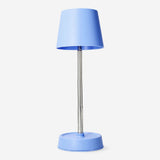 Blue outdoor cozy lamp with three light settings, designed for home use, by Flying Tiger Copenhagen.