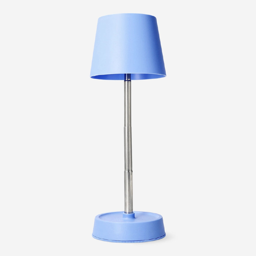 Blue outdoor cozy lamp with three light settings, designed for home use, by Flying Tiger Copenhagen.