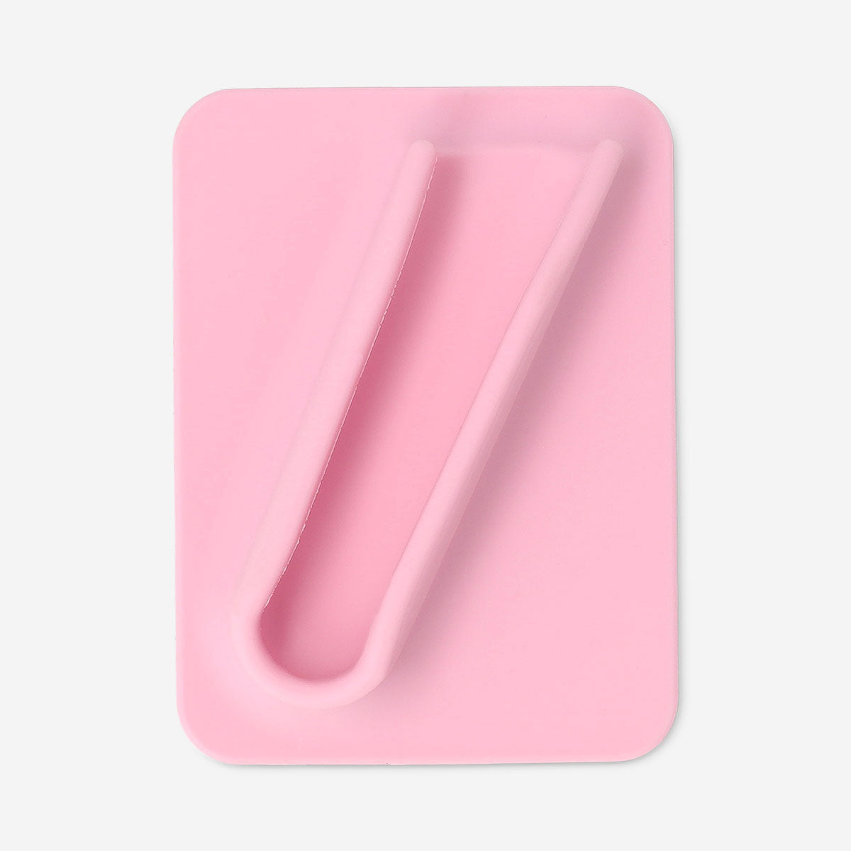 Pink lip gloss holder for phone cover by Flying Tiger Copenhagen, featuring a sleek design with a lip gloss compartment and phone attachment.
