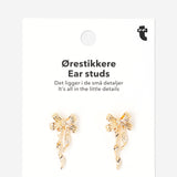 Øreringe - Sløjfer i guld