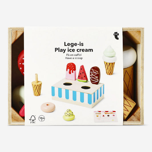 Wooden play ice cream
