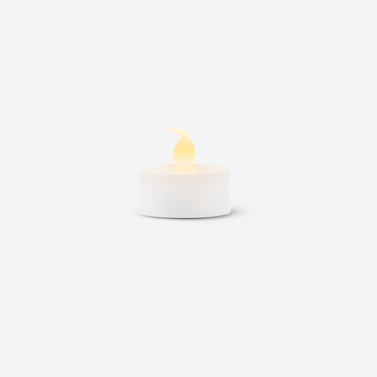 Set of four white LED tealights from Flying Tiger Copenhagen, ideal for home decor and ambient lighting.