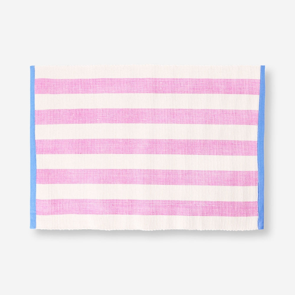 Rectangular striped kitchen placemat in blue and white, 33x48 cm, from Flying Tiger Copenhagen, suitable for dining table decor.