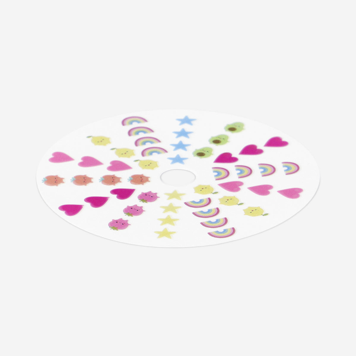 Nagelstickers-wiel voor kinderen - fruitthema