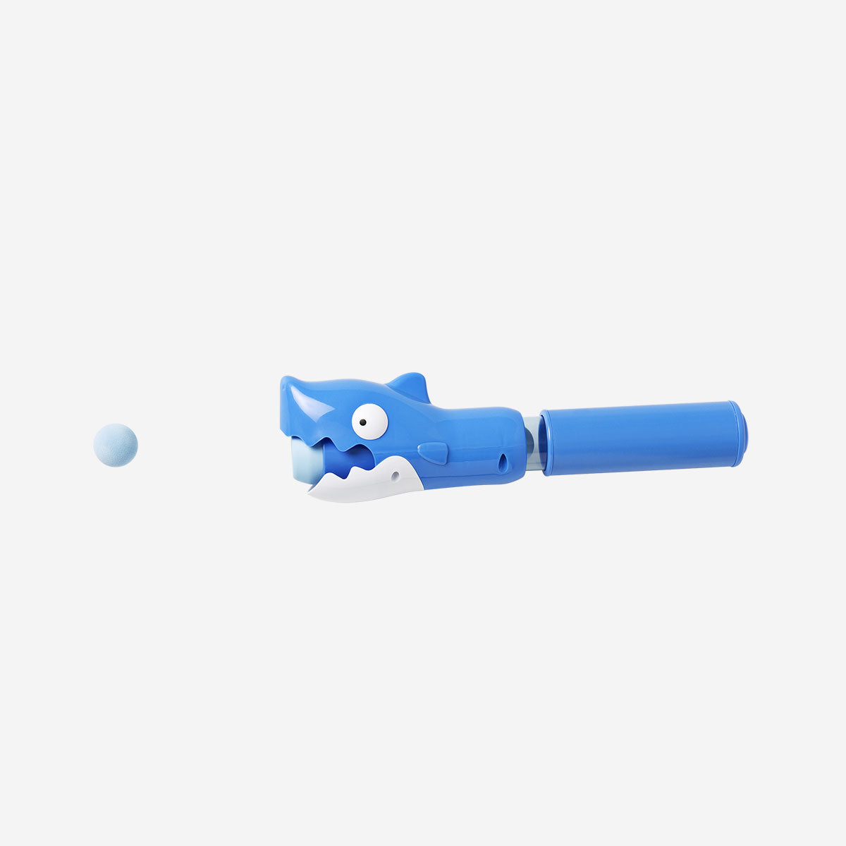 Flying Tiger Copenhagen Shark ball blaster toy with colorful design and foam balls for outdoor play.