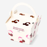 Set of three makeup blender sponges in a cherry box from Flying Tiger Copenhagen, ideal for flawless foundation application.