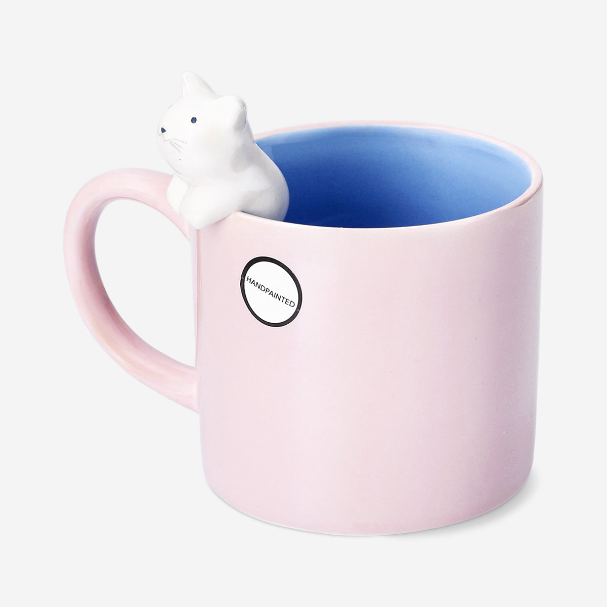 Pink mug with 3D cat - 465 ml