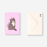 Office greetings card from Flying Tiger Copenhagen featuring a festive cat design, perfect for congratulatory occasions.