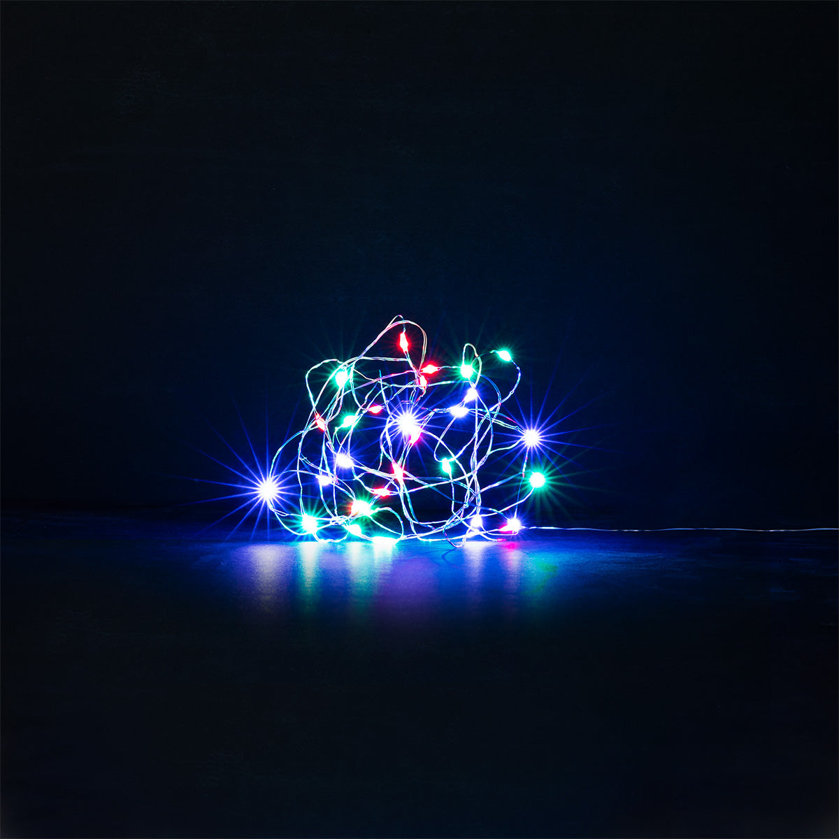 String lights with multi coloured lights - 330 cm