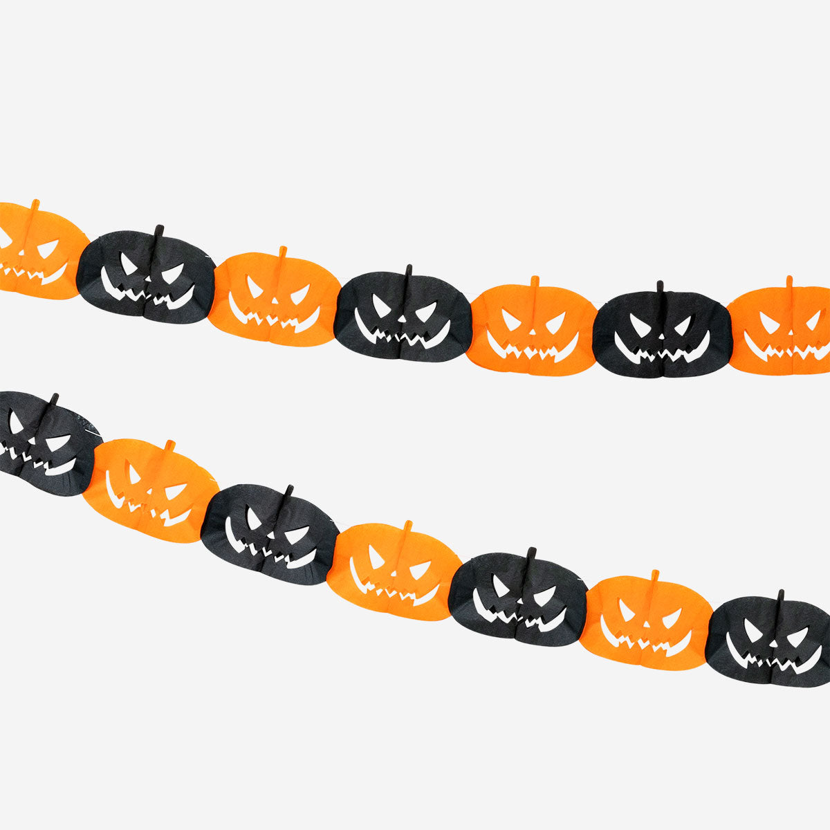 Colorful paper pumpkin garland, 300 cm long, perfect for party decorations, by Flying Tiger Copenhagen.