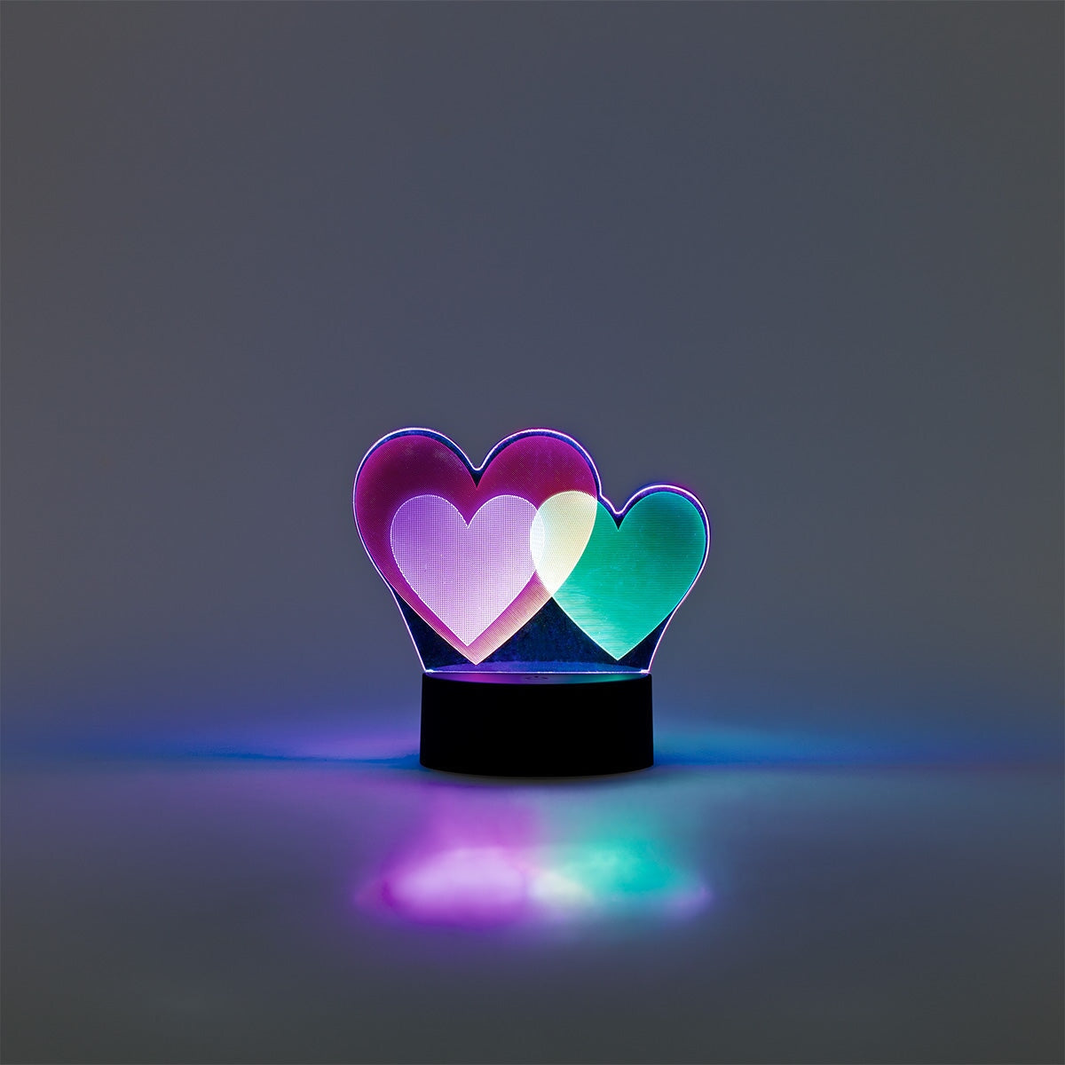 3d heart multi coloured effect lamp Gadget Flying Tiger Copenhagen 