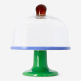 Flying Tiger Copenhagen 25cm glass lid cake stand with clear cover, perfect for displaying desserts and baked goods in the kitchen.