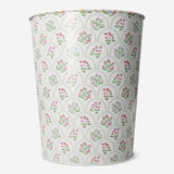 Metal floral office bin by Flying Tiger Copenhagen with decorative flower patterns and sturdy construction.