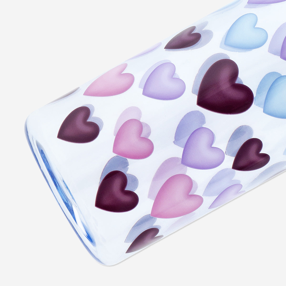 Blue drinking bottle with hearts - 1 L