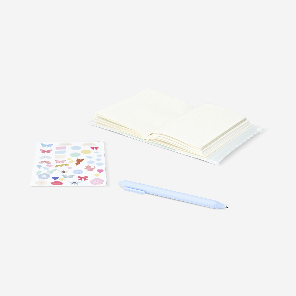 Quaderno a farfalla A6 con tasca con zip