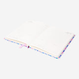 A5 floral daily diary 2027 by Flying Tiger Copenhagen, open to pages with floral designs and daily planning sections.