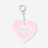 Flying Tiger Copenhagen heart-shaped textile keyring with a small picture frame, perfect for holding a personal photo.