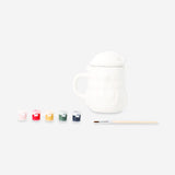 DIY polar bear mug with 400 ml capacity, featuring a playful polar bear design, perfect for hobbies and creative projects.