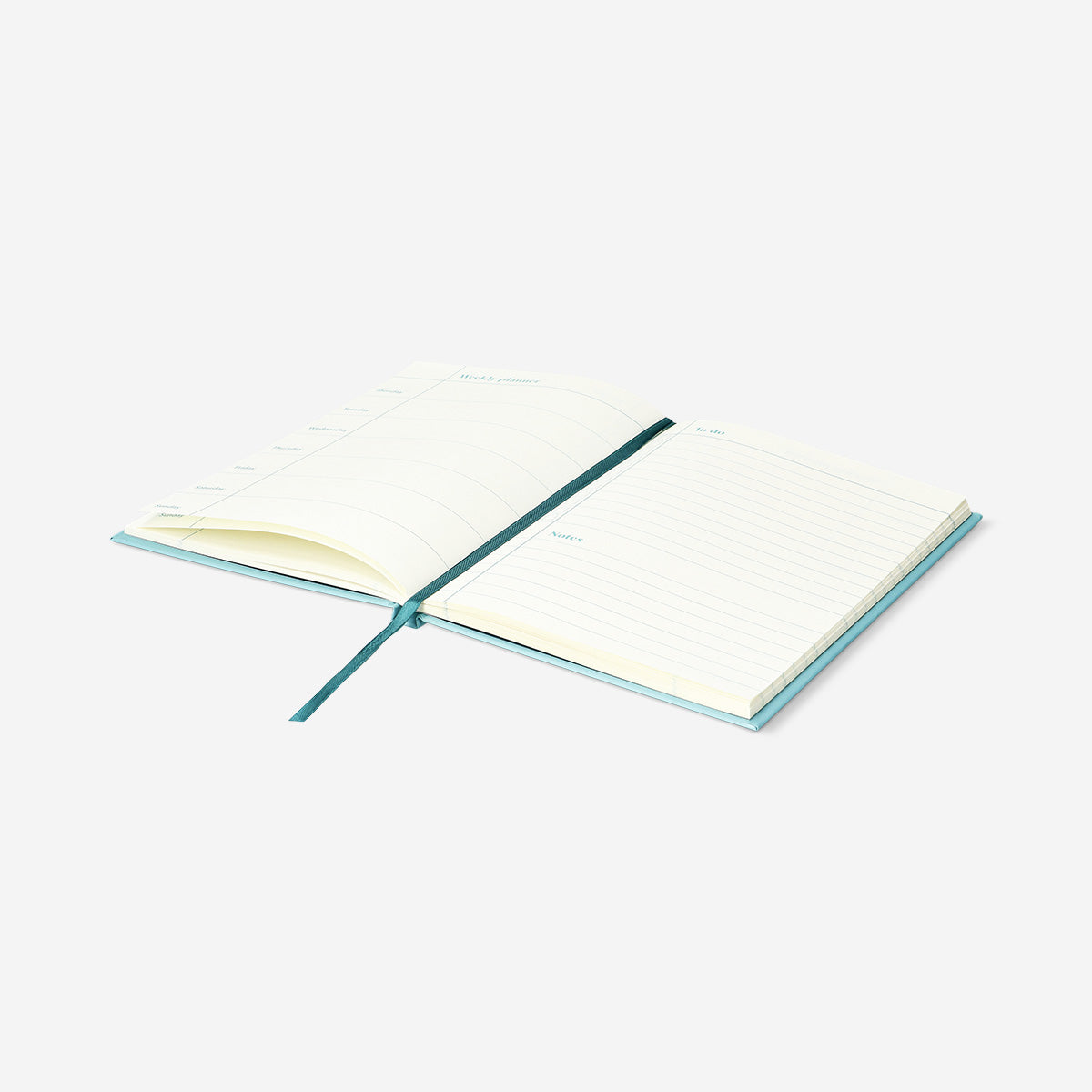 Blue weekly planner - English