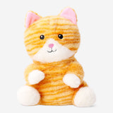 Soft plush flying tiger Copenhagen heating toy shaped like a cute tabby cat with warm filling and detailed fur texture.