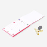 Flying Tiger Copenhagen office notepad with magnetic clip, featuring a compact design and metal clip for easy document attachment.
