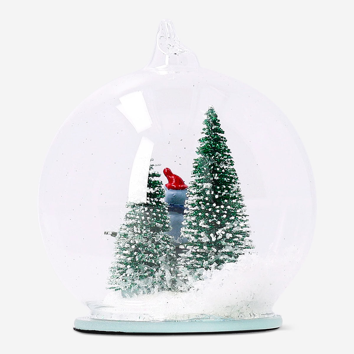 Flying Tiger Copenhagen Christmas scenery bauble with festive holiday design for home decor, featuring colorful holiday imagery.