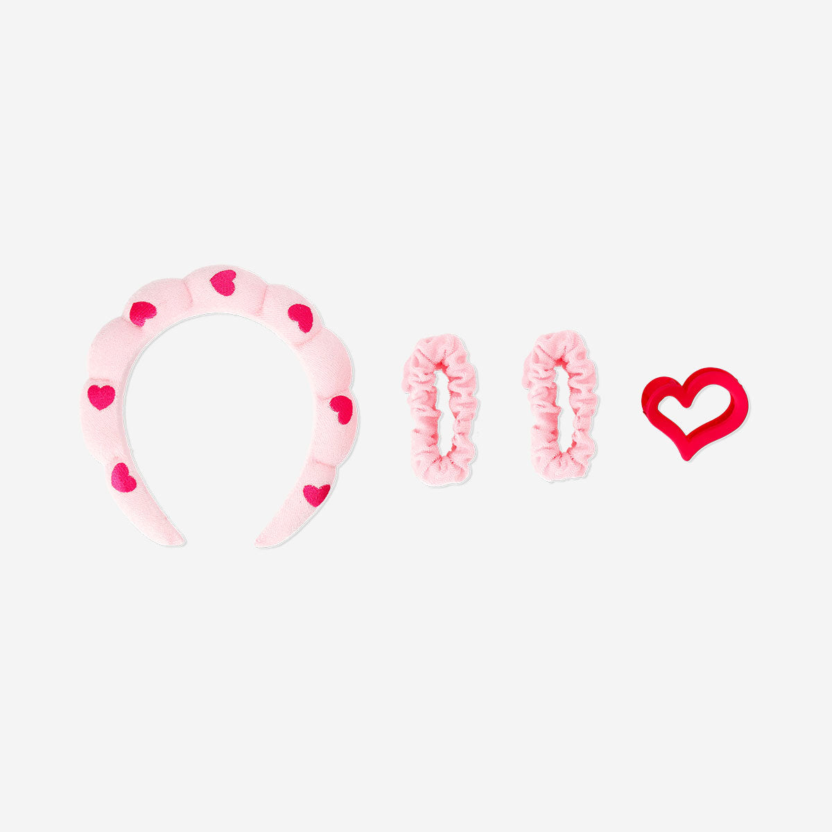 Flying Tiger Copenhagen hairband with face wash accessories, personal care product featuring adjustable band and cleansing tools.