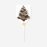 Flying Tiger Copenhagen cocoa confectionery Christmas tree lollipop, a festive food treat with colorful holiday-themed design.