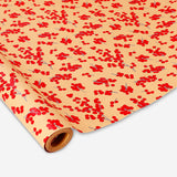 Office craft wrapping paper with berry pattern, 1000 cm length by Flying Tiger Copenhagen, featuring festive berry designs.