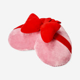 Red heart with bow cushion