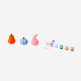 Set of three DIY decorative ceramic pumpkins from Flying Tiger Copenhagen, perfect for crafting and seasonal decor.