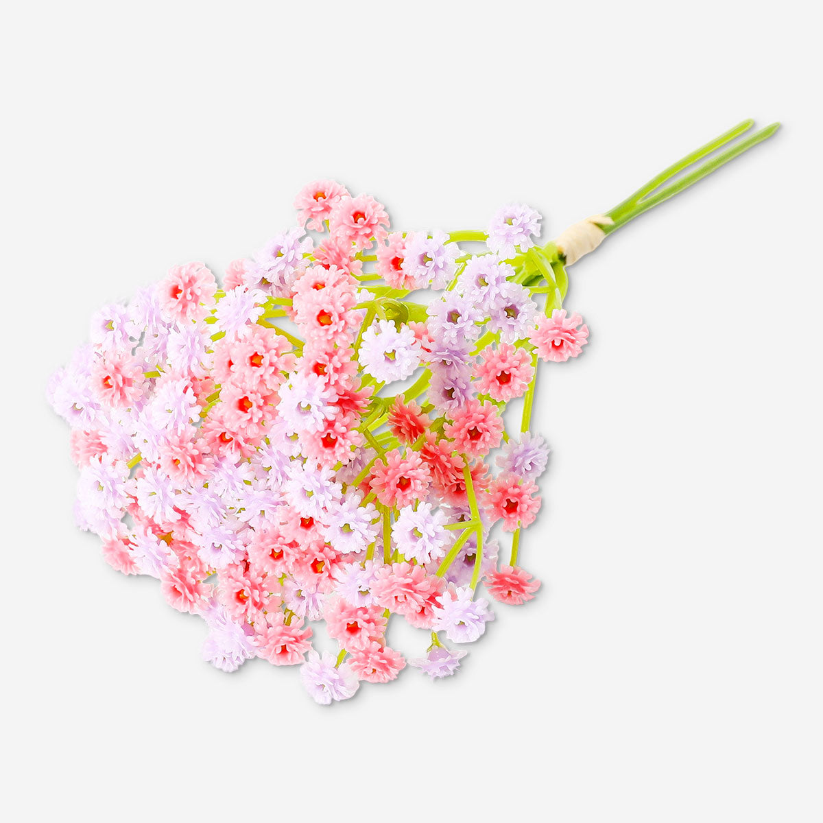 Decorative bouquet of pink and lilac flowers for home decor, featuring a variety of fresh-looking blooms by Flying Tiger Copenhagen