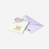 Greetings card with teddy bear