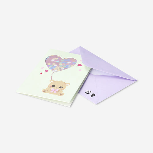 Greetings card with teddy bear
