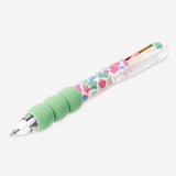Flying Tiger Copenhagen erasable multi-colored gel pen with a flower design, perfect for office use and creative writing.