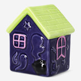 Decorative ceramic Halloween house by Flying Tiger Copenhagen, 10 cm tall, featuring spooky design and intricate details for home decor.