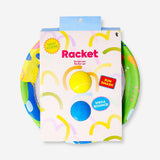 Flying Tiger Copenhagen racket set with balls for outdoor game, includes colorful rackets and balls for active play.