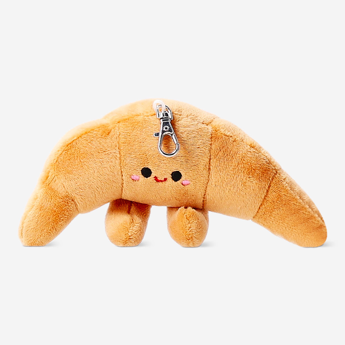 Flying Tiger Copenhagen plush croissant keyring toy with soft fabric and detailed pastry design.