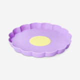 Purple flower serving plate - 21 cm
