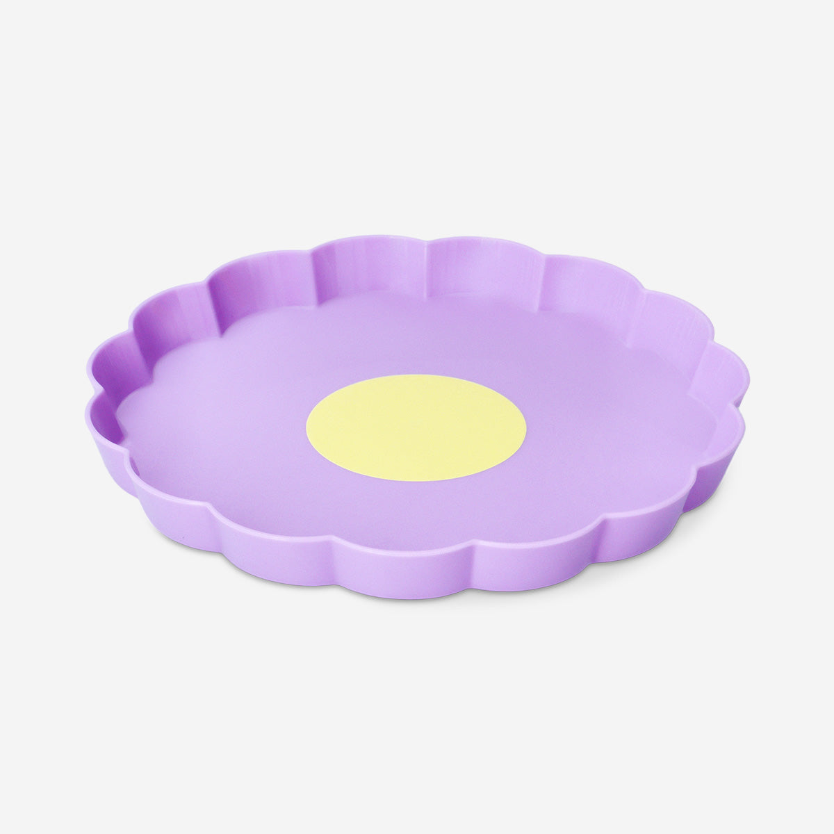 Purple flower serving plate - 21 cm