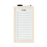 Wood-framed Flying Tiger Copenhagen office planner board with marker for organizing and note-taking.
