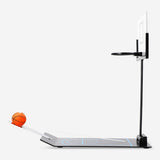 Metal tabletop basketball game by Flying Tiger Copenhagen featuring a mini basketball hoop and ball on a compact tabletop setup.