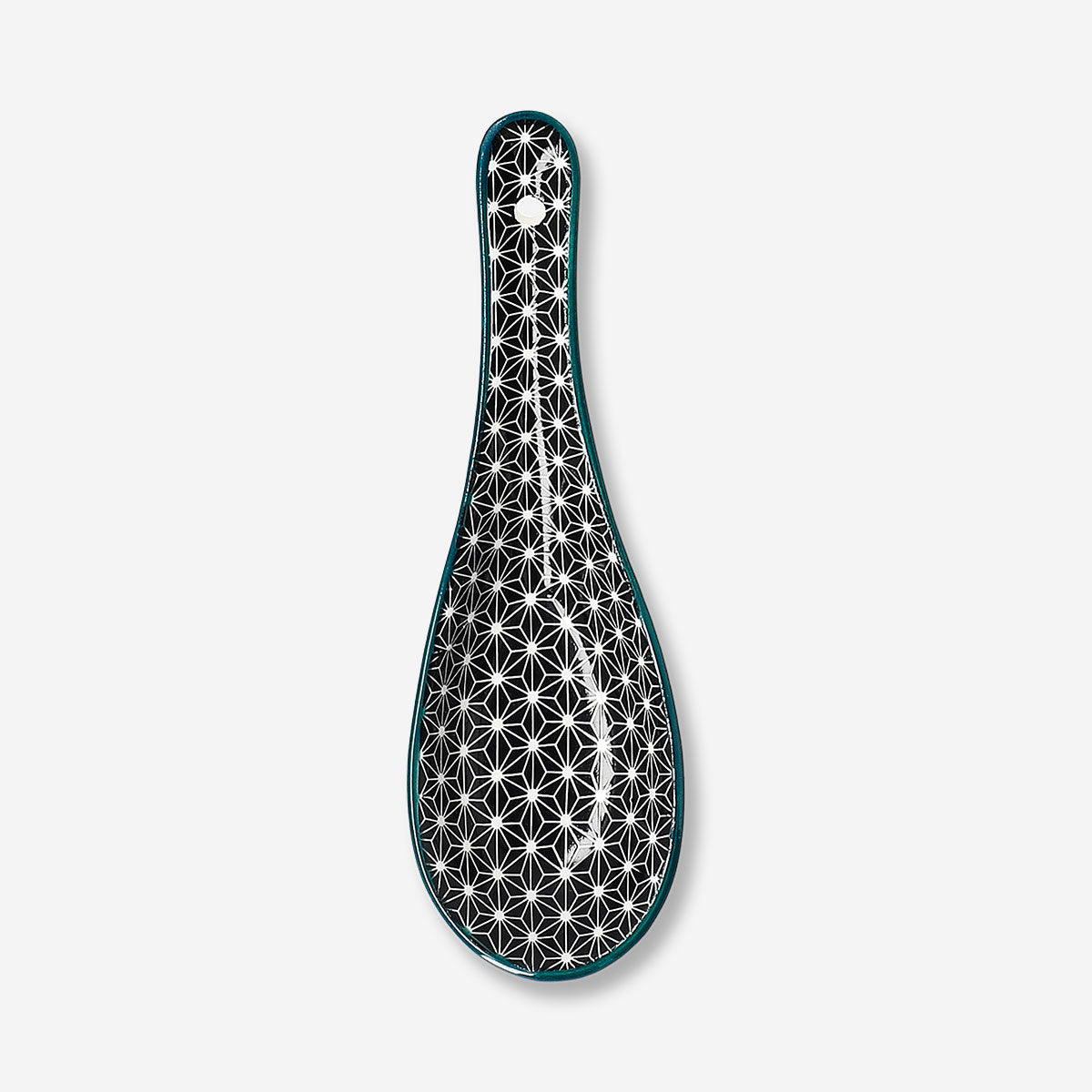 Kitchen ramen spoon with geometric print by Flying Tiger Copenhagen, featuring a stylish design and ergonomic handle.