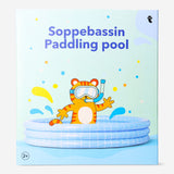 Blue inflatable paddling pool toy from Flying Tiger Copenhagen, 110 cm diameter, perfect for summer outdoor play.