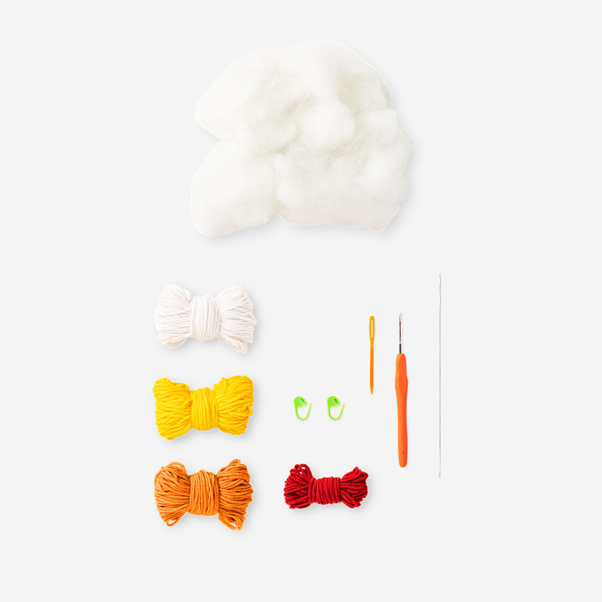 Crochet tropical drink hobby kit by Flying Tiger Copenhagen featuring colorful yarn and crochet tools for DIY crafting fun.